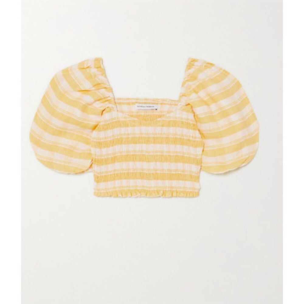 Faithfull the Brand Women's‎ Size 12 Yellow Striped Two-Piece Set - Picture 4 of 12